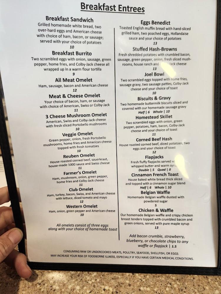 The Homestead Restaurant Menu image 4